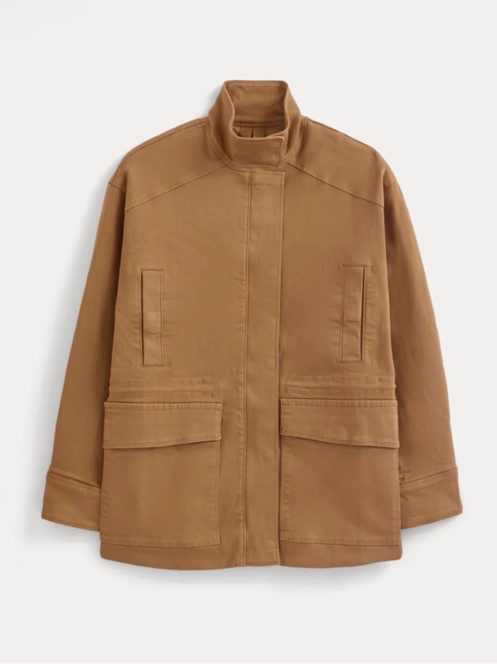 Everlane Caramel Brown Military-Style Field Jacket
